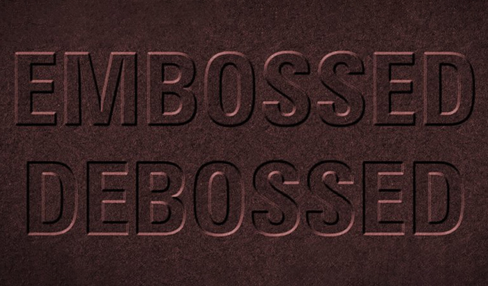 embossing and debossing