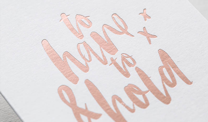 rose gold and copper foils