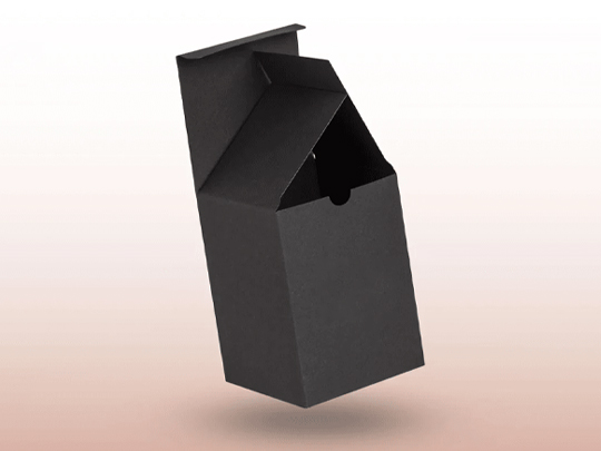 black cardboard box packaging