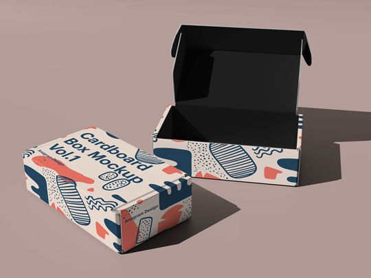 cardboard shoe boxes