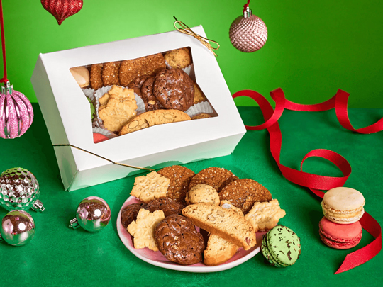 christmas cookie boxes with window