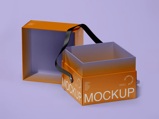 corrugated cardboard box with handle