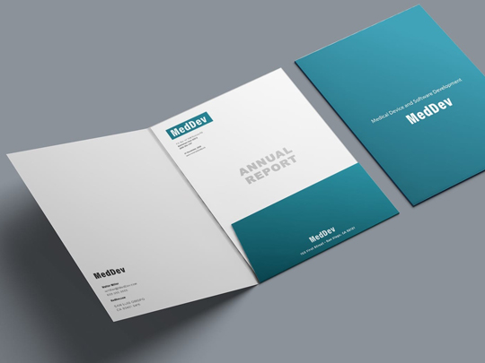 custom embossed pocket folders