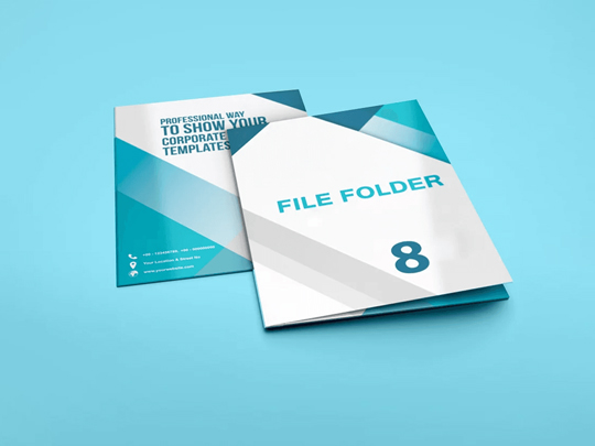 custom folders with business logo