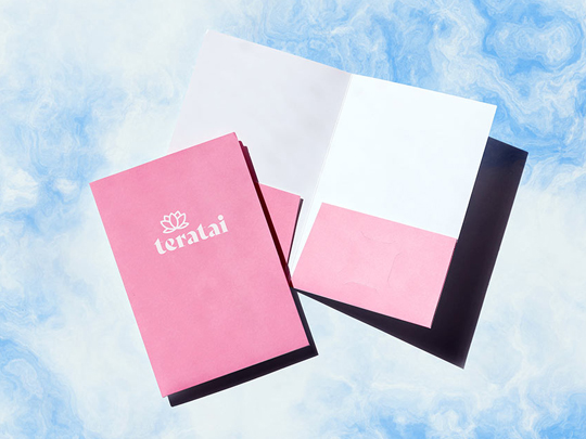 custom mini pocket folders