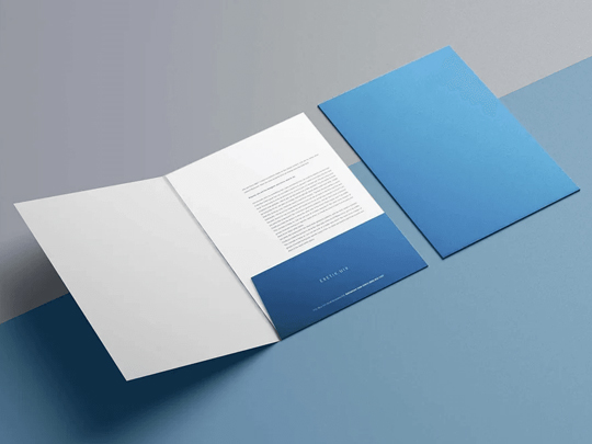custom printed corporate folders