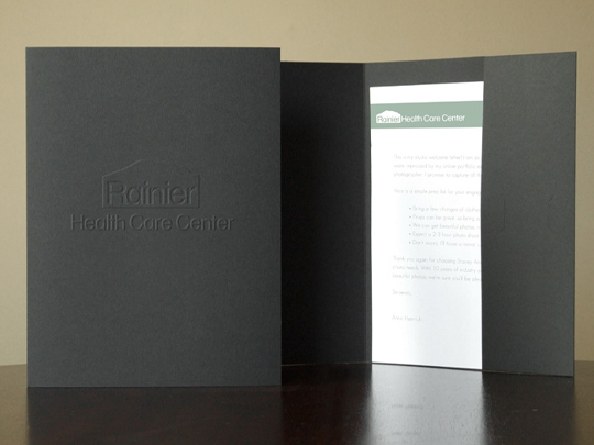 custom printed embossed folders