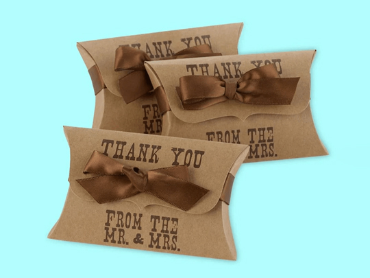 custom printed kraft pillow boxes