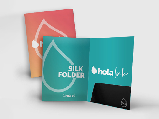 custom silk presentation folders