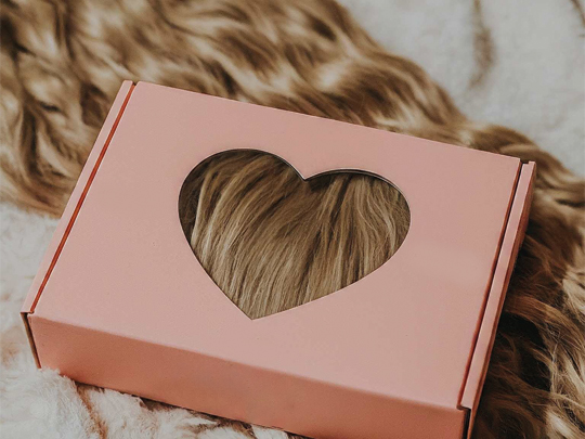 custom window hair extension boxes