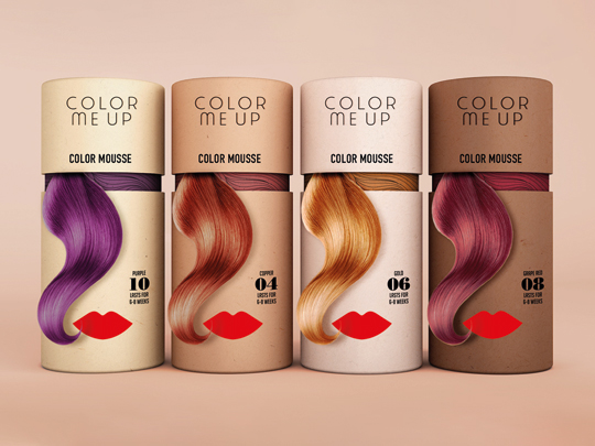 hair color packaging