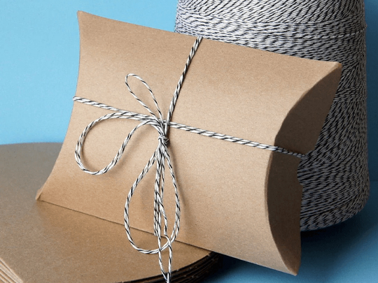 kraft pillow boxes bulk