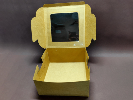 kraft window cake boxes