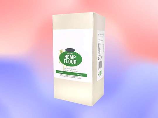personalized hemp flour packaging