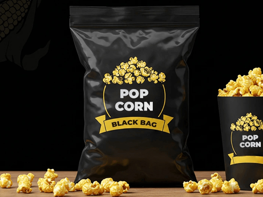 popcorn black bag