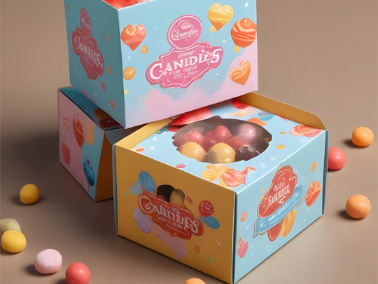 small candy boxes with window