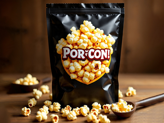 wholesale popcorn bags black